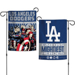 Wholesale-Los Angeles Dodgers / Marvel (c) 2021 MARVEL Garden Flags 2 sided 12.5" x 18"