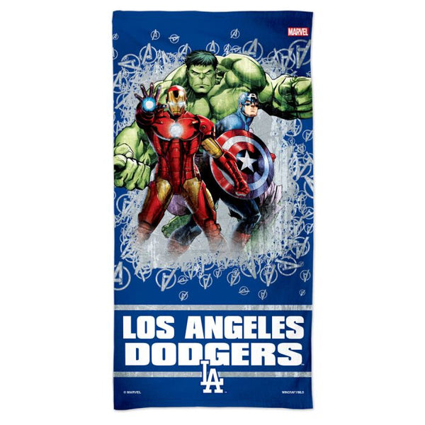 Wholesale-Los Angeles Dodgers / Marvel (c) 2021 MARVEL Spectra Beach Towel 30" x 60"
