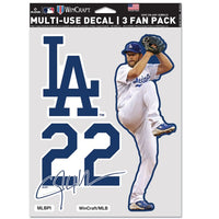 Wholesale-Los Angeles Dodgers Multi Use 3 Fan Pack Clayton Kershaw