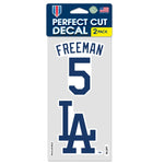 Wholesale-Los Angeles Dodgers Perfect Cut Decal Set of two 4"x4" Freddie Freeman