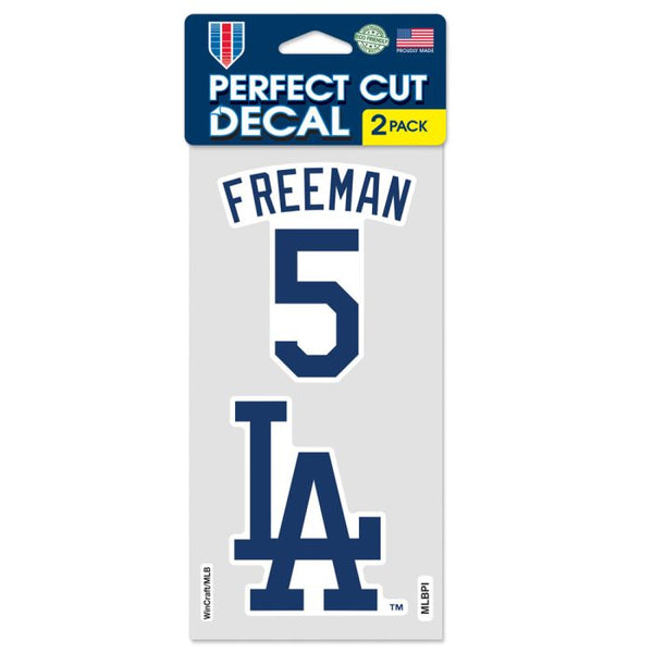 Wholesale-Los Angeles Dodgers Perfect Cut Decal Set of two 4"x4" Freddie Freeman