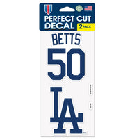 Wholesale-Los Angeles Dodgers Perfect Cut Decal Set of two 4"x4" Mookie Betts