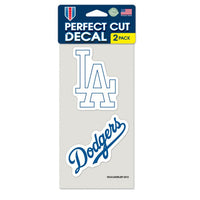 Wholesale-Los Angeles Dodgers Perfect Cut Decal set of two 4"x4"