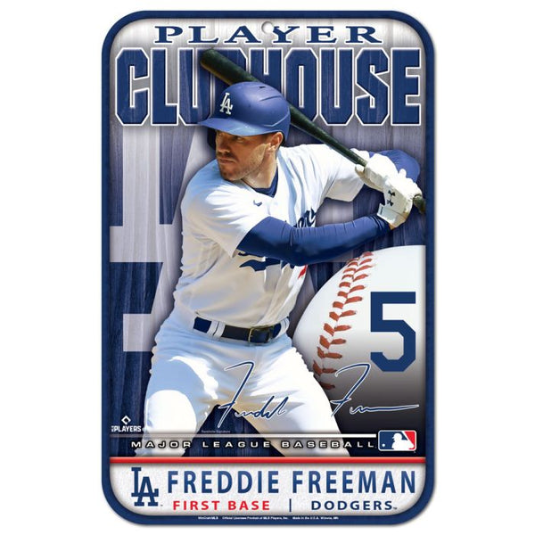 Wholesale-Los Angeles Dodgers Plastic Sign 11" x 17" Freddie Freeman