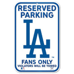 Wholesale-Los Angeles Dodgers Reserved Parking Plastic Sign 11" x 17"