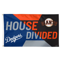 Wholesale-Los Angeles Dodgers / San Francisco Giants Flag - Deluxe 3' X 5' House Divided MLB