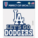 Wholesale-Los Angeles Dodgers Slogan Perfect Cut Color Decal 8" x 8"