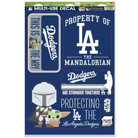 Wholesale-Los Angeles Dodgers / Star Wars Mandalorian Multi-Use Decal 11" x 17"