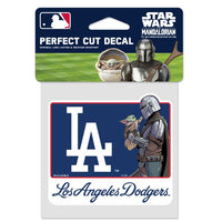 Wholesale-Los Angeles Dodgers / Star Wars Mandalorian Perfect Cut Color Decal 4" x 4"