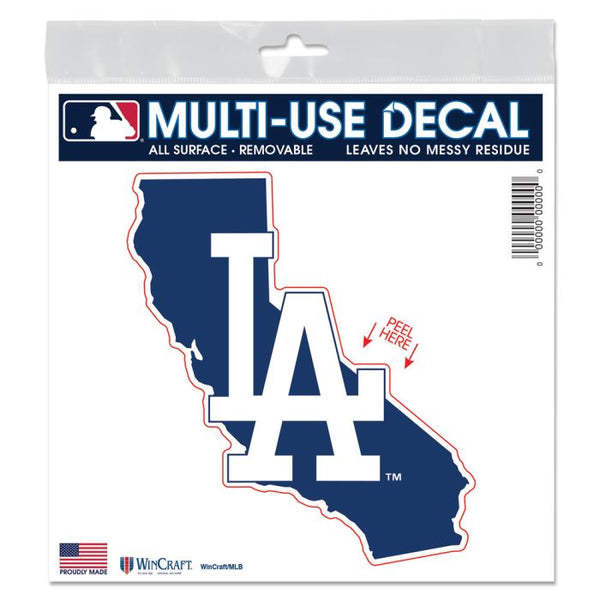 Wholesale-Los Angeles Dodgers State shape All Surface Decal 6" x 6"