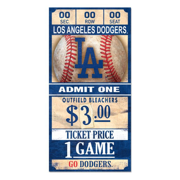 Wholesale-Los Angeles Dodgers Wood Sign 6x12 3/8" thick