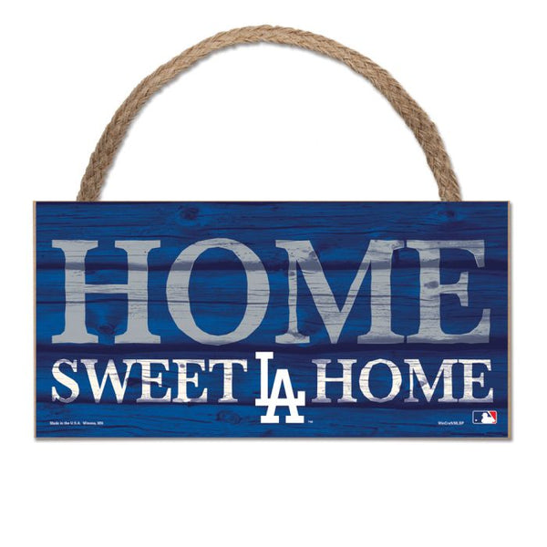 Wholesale-Los Angeles Dodgers Wood Sign w/Rope 5" x 10"