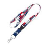 Wholesale-Los Angeles Dodgers color block Lanyard w/detachable buckle 1"