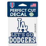 Wholesale-Los Angeles Dodgers slogan Perfect Cut Color Decal 4" x 4"