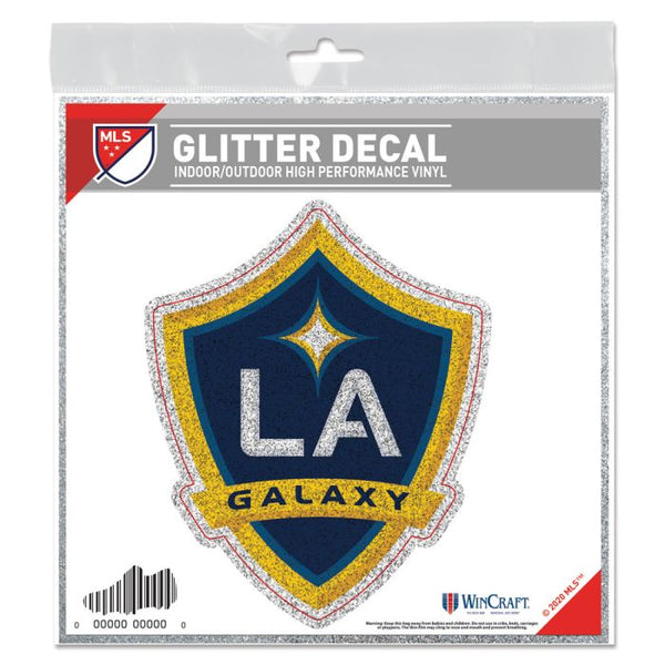 Wholesale-Los Angeles Galaxy Decal Glitter 6" x 6"