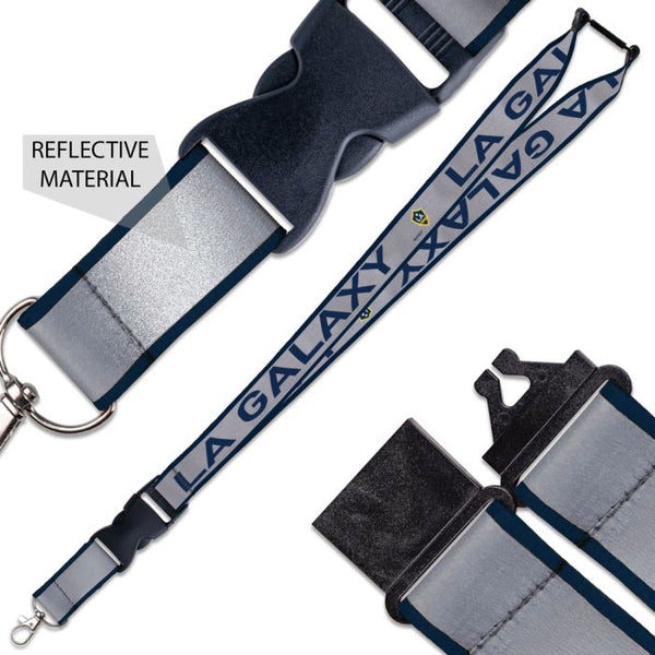 Wholesale-Los Angeles Galaxy Lanyard w/ Buckle Reflective 1"