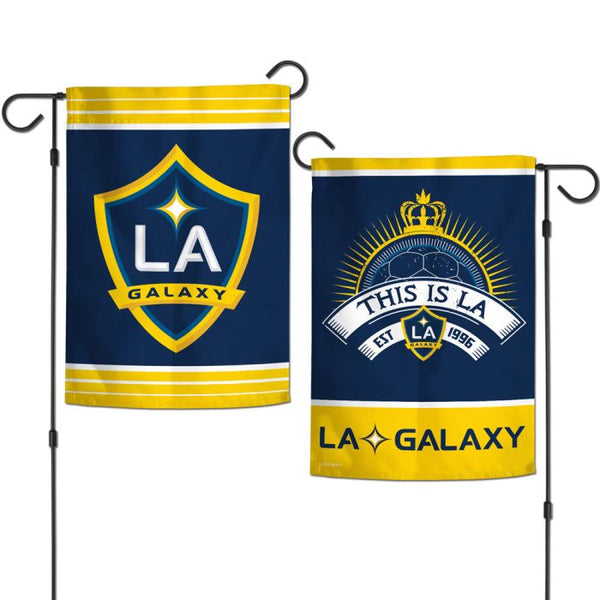 Wholesale-Los Angeles Galaxy Logo Garden Flags 2 sided 12.5" x 18"