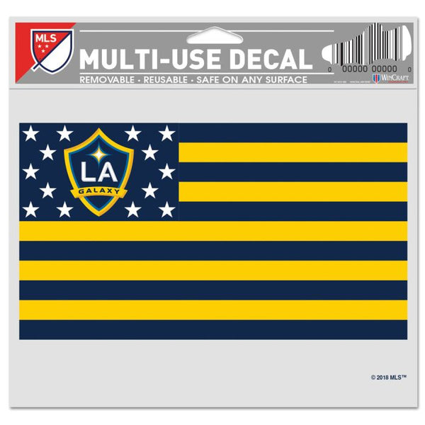 Wholesale-Los Angeles Galaxy / Patriotic Americana Multi-Use Decal -Clear Bckrgd 5" x 6"