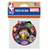 Wholesale-Los Angeles Lakers / Marvel (c) 2021 MARVEL Perfect Cut Color Decal 4" x 4"