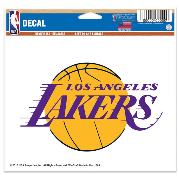 Wholesale-Los Angeles Lakers Multi-Use Decal -Clear Bckrgd 5" x 6"