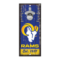 Wholesale-Los Angeles Rams Bottle Opener Sign 5x11