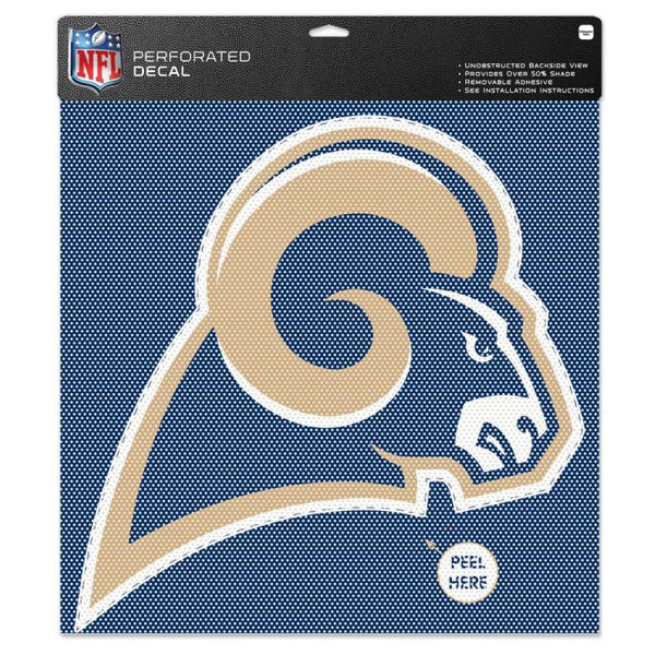 Wholesale-Los Angeles Rams Perforated Vinyl Decal 17" x 17"