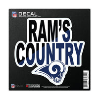 Wholesale-Los Angeles Rams SLOGAN All Surface Decal 6" x 6"