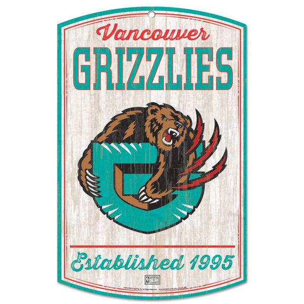 Wholesale-Memphis Grizzlies Hardwoods Wood Sign 11" x 17" 1/4" thick