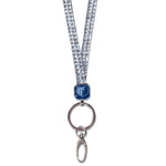 Wholesale-Memphis Grizzlies Silver Lanyards- Crystal Bling