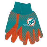 Wholesale-Miami Dolphins Adult Two Tone Gloves