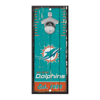 Wholesale-Miami Dolphins Bottle Opener Sign 5x11