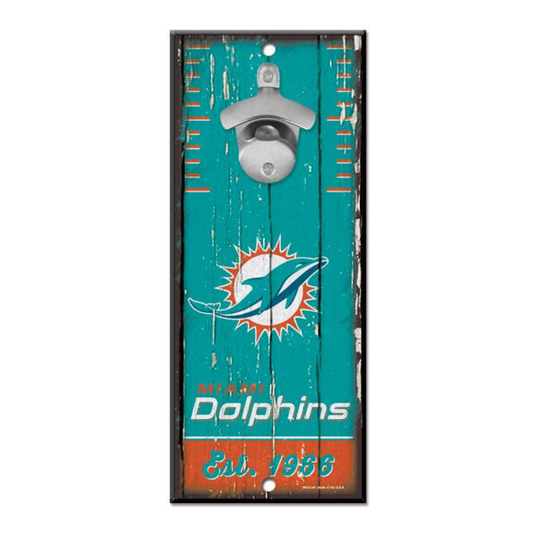 Wholesale-Miami Dolphins Bottle Opener Sign 5x11