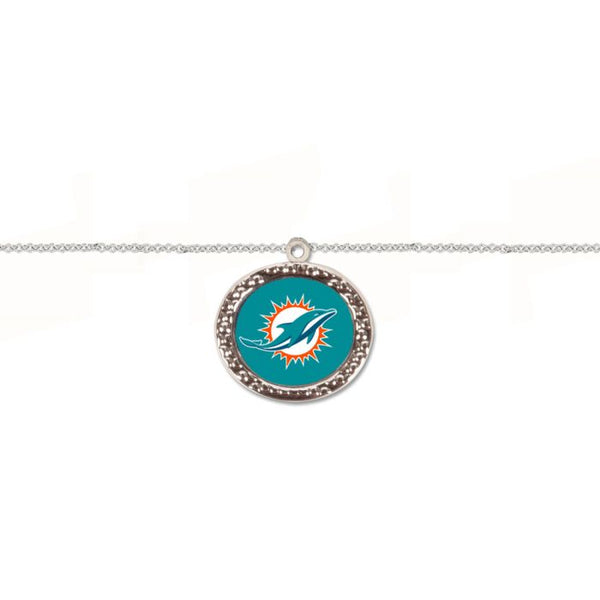 Wholesale-Miami Dolphins Bracelet w/Charm Jewelry Carded