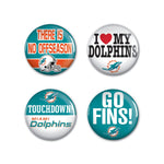 Wholesale-Miami Dolphins Button 4 Pack 1 1/4" Rnd