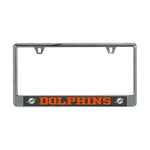 Wholesale-Miami Dolphins CARBON Lic Plate Frame B/O Printed