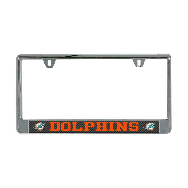 Wholesale-Miami Dolphins CARBON Lic Plate Frame B/O Printed