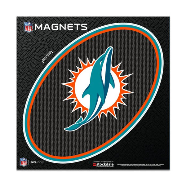 Wholesale-Miami Dolphins CARBON Outdoor Magnets 6" x 6"