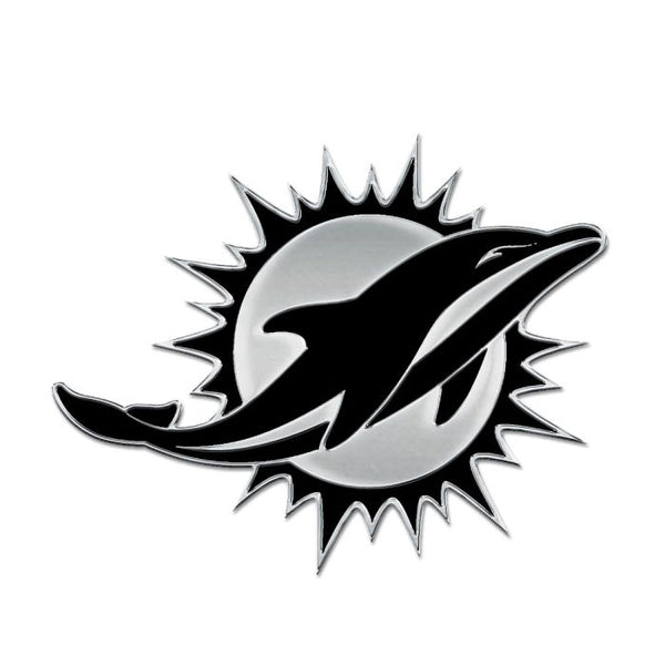 Wholesale-Miami Dolphins Chrome Free Form Auto Emblem