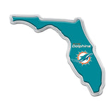 Wholesale-Miami Dolphins Chrome Metal Domed Emblem