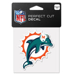 Wholesale-Miami Dolphins / Classic Logo RETRO Perfect Cut Color Decal 4" x 4"