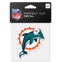 Wholesale-Miami Dolphins / Classic Logo RETRO Perfect Cut Color Decal 4" x 4"