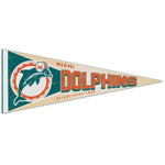 Wholesale-Miami Dolphins / Classic Logo RETRO Premium Pennant 12" x 30"