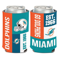 Wholesale-Miami Dolphins Color Block Can Cooler 12 oz.