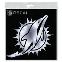 Wholesale-Miami Dolphins Decal Metallic 6" x 6"