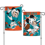 Wholesale-Miami Dolphins / Disney Mickey Mouse Garden Flags 2 sided 12.5" x 18"