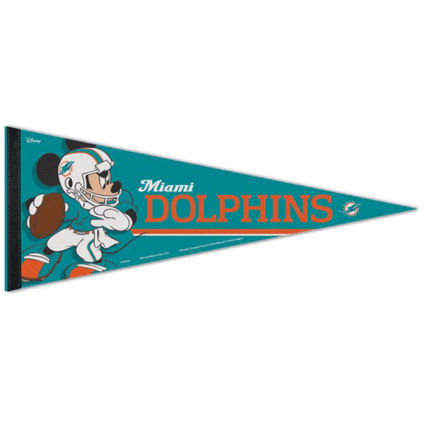 Wholesale-Miami Dolphins / Disney Mickey Mouse Premium Pennant 12" x 30"