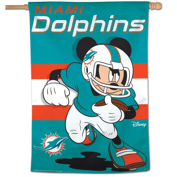 Wholesale-Miami Dolphins / Disney Mickey Mouse Vertical Flag 28" x 40"