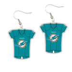 Wholesale-Miami Dolphins Earrings Jewelry Carded Jersey