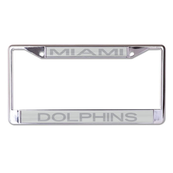 Wholesale-Miami Dolphins FROSTED Lic Plt Frame S/L Printed