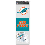 Wholesale-Miami Dolphins Fan Decals 3.75" x 12"